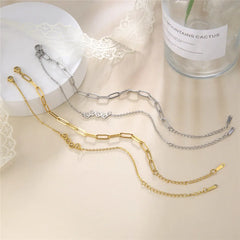 Cat Dog Paw Anklet Women Stainless Steel Double Layer Beads Chain Ankle Bracelet Animal Footprints - PeticaDeals