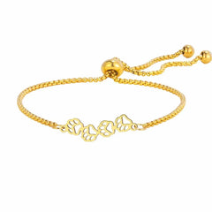 Cat Dog Paw Chain Women's Hand Bracelet Cute Animal Charm Bracelet Stainless Steel Jewelry - PeticaDeals