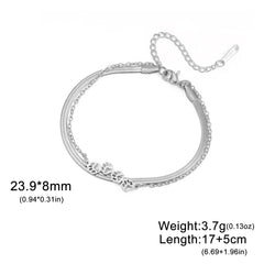 Cat Dog Paw Chain Women's Hand Bracelet Cute Animal Charm Bracelet Stainless Steel Jewelry - PeticaDeals