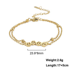 Cat Dog Paw Chain Women's Hand Bracelet Cute Animal Charm Bracelet Stainless Steel Jewelry - PeticaDeals