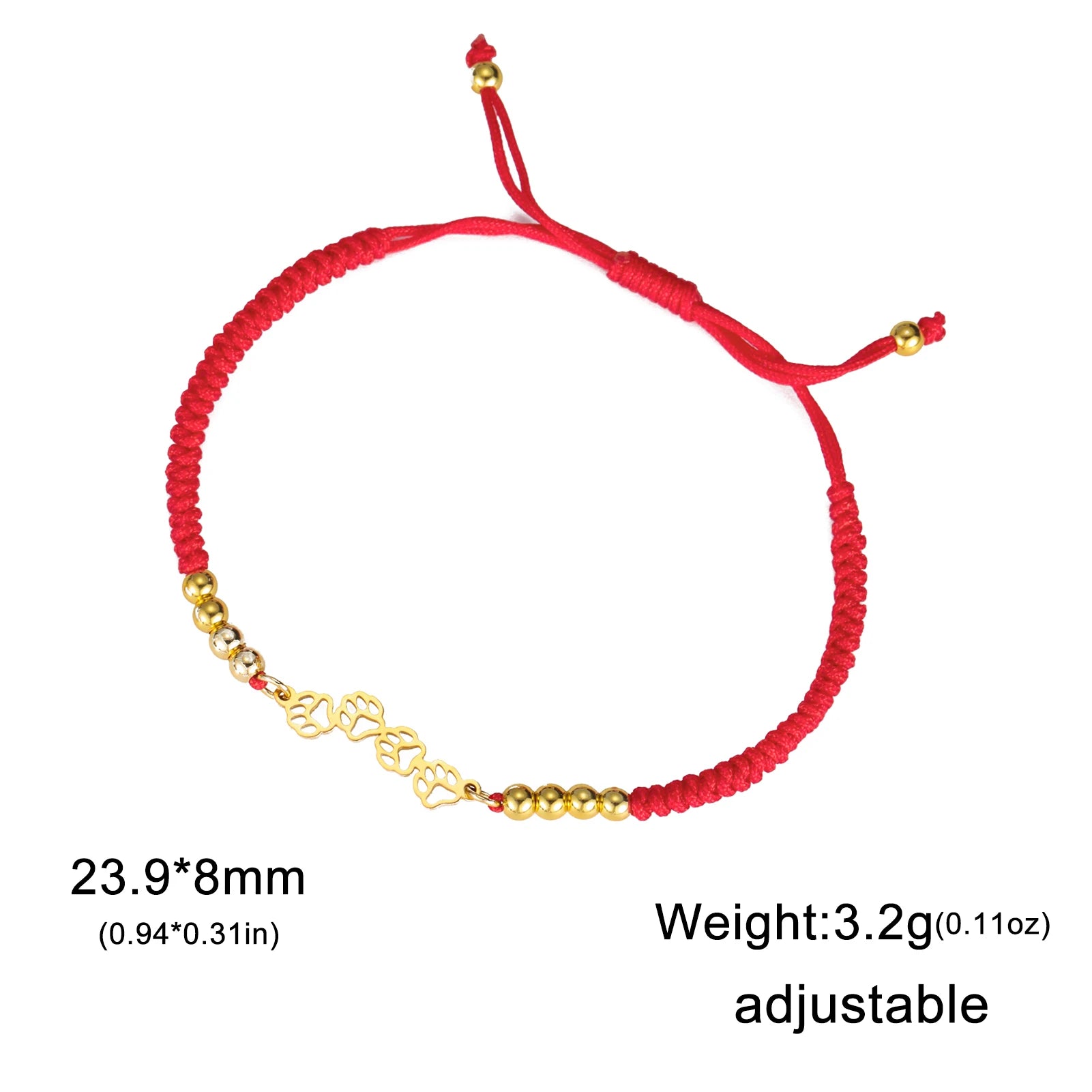 Cat Dog Paw Chain Women's Hand Bracelet Cute Animal Charm Bracelet Stainless Steel Jewelry - PeticaDeals