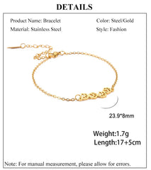 Cat Dog Paw Chain Women's Hand Bracelet Cute Animal Charm Bracelet Stainless Steel Jewelry - PeticaDeals