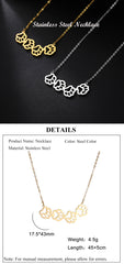 Cat Dog Pet Paw Necklace Stainless Steel Cute Footprint Necklaces Girls Jewelry - PeticaDeals