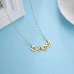 Cat Dog Pet Paw Necklace Stainless Steel Cute Footprint Necklaces Girls Jewelry - PeticaDeals