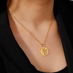Cat Kitten Heart Paw Pendant Necklaces for Women Animal Jewelry Stainless Steel Neck Chain Necklace - PeticaDeals