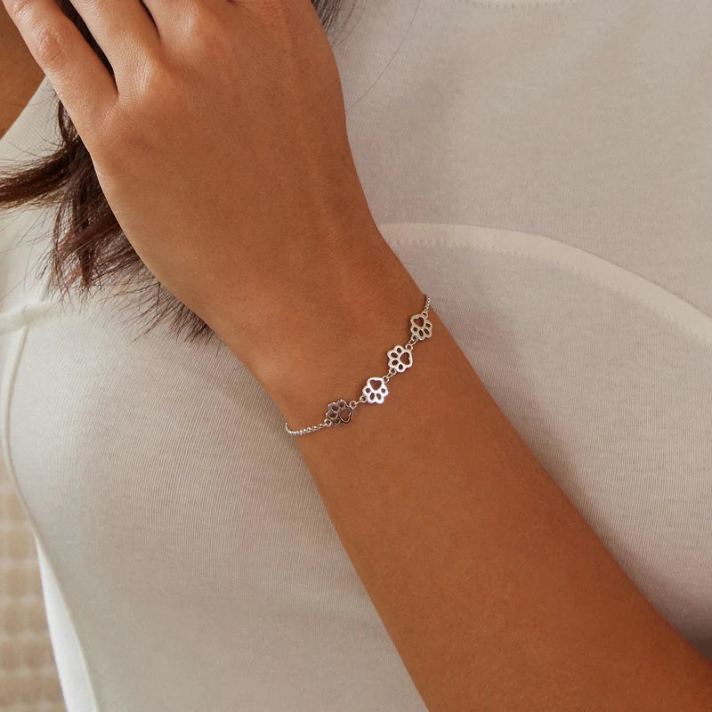 Cat Paw Adjustable Chain Bracelet for Women - PeticaDeals