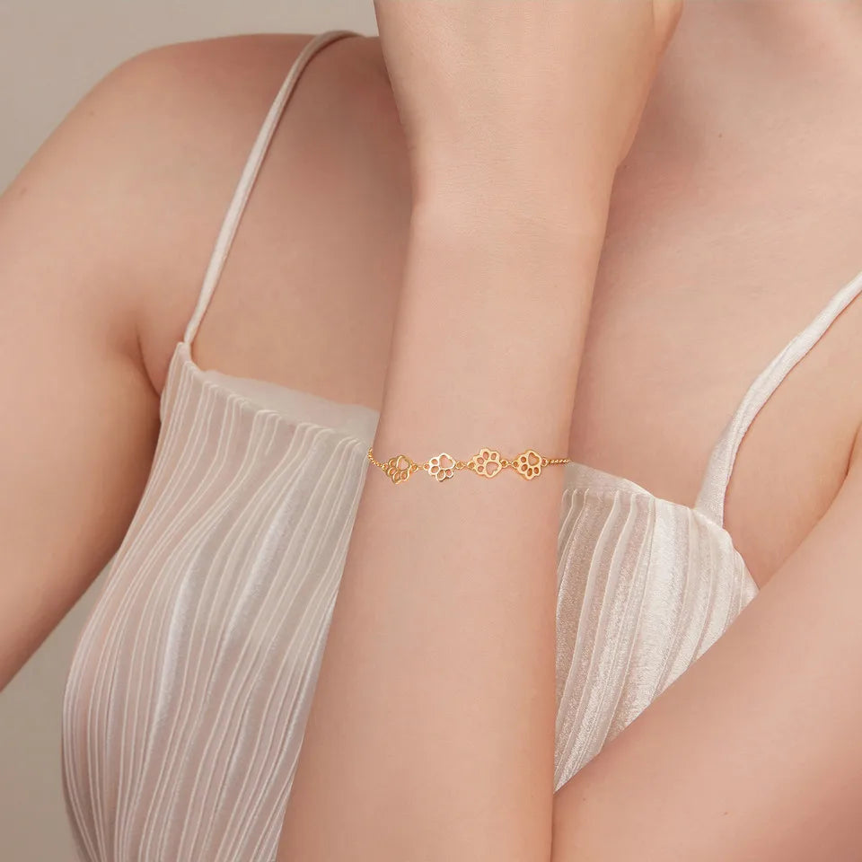 Cat Paw Adjustable Chain Bracelet for Women - PeticaDeals