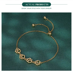 Cat Paw Adjustable Chain Bracelet for Women - PeticaDeals