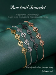 Cat Paw Adjustable Chain Bracelet for Women - PeticaDeals