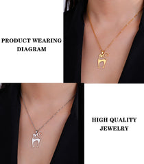 Cat Pendant Necklace Stainless Steel Cute Animal Chain Necklace for Women Fashion Choker Jewelry - PeticaDeals