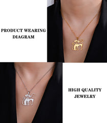 Cat Pendant Necklace Stainless Steel Cute Animal Chain Necklace for Women Fashion Choker Jewelry - PeticaDeals