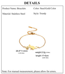 Cat Playing Ball of Yarn Bracelets for Women Stainless Steel Animal Cute Kitten Charm Bracelet - PeticaDeals