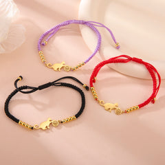 Cat Playing Ball of Yarn Bracelets for Women Stainless Steel Animal Cute Kitten Charm Bracelet - PeticaDeals