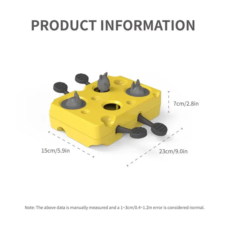 Cat Puzzle Feeder Toy - Durable Plastic Slow Feeder & Foraging Game - PeticaDeals