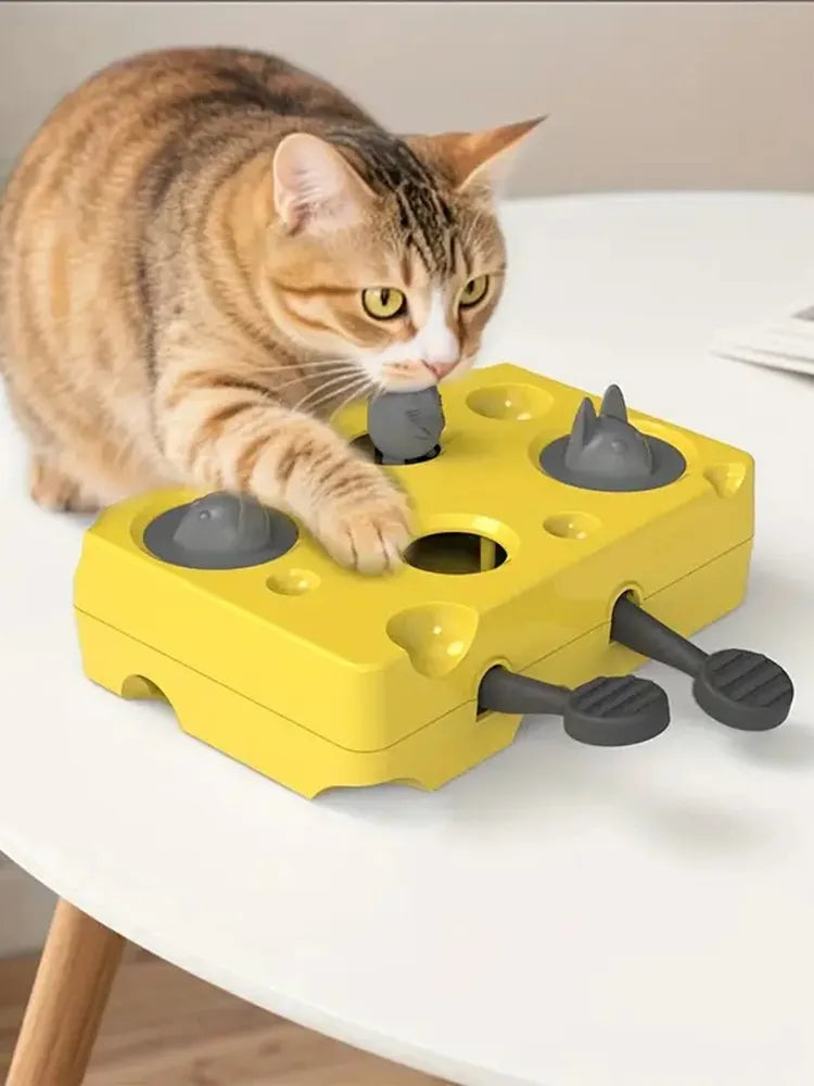 Cat Puzzle Feeder Toy - Durable Plastic Slow Feeder & Foraging Game - PeticaDeals