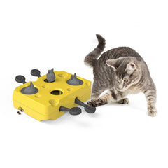 Cat Puzzle Feeder Toy - Durable Plastic Slow Feeder & Foraging Game - PeticaDeals