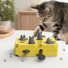 Cat Puzzle Feeder Toy - Durable Plastic Slow Feeder & Foraging Game - PeticaDeals