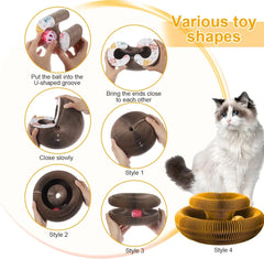 Cat Scratch Board Toy With Bell Ball - PeticaDeals