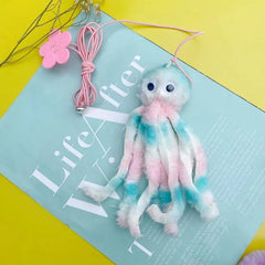 Cat Toy Cartoon Hanging Door Elastic Rope Cat Teaser Kitten Boredom Swing Cute Colorful Octopus Shape Catch Toys - PeticaDeals