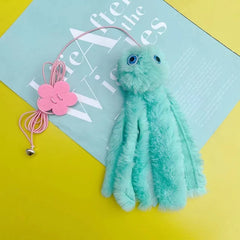 Cat Toy Cartoon Hanging Door Elastic Rope Cat Teaser Kitten Boredom Swing Cute Colorful Octopus Shape Catch Toys - PeticaDeals