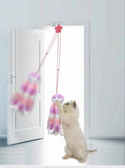 Cat Toy Cartoon Hanging Door Elastic Rope Cat Teaser Kitten Boredom Swing Cute Colorful Octopus Shape Catch Toys - PeticaDeals