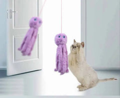 Cat Toy Cartoon Hanging Door Elastic Rope Cat Teaser Kitten Boredom Swing Cute Colorful Octopus Shape Catch Toys - PeticaDeals