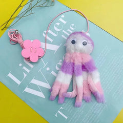 Cat Toy Cartoon Hanging Door Elastic Rope Cat Teaser Kitten Boredom Swing Cute Colorful Octopus Shape Catch Toys - PeticaDeals