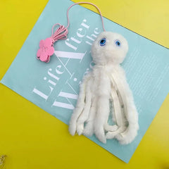Cat Toy Cartoon Hanging Door Elastic Rope Cat Teaser Kitten Boredom Swing Cute Colorful Octopus Shape Catch Toys - PeticaDeals