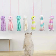 Cat Toy Cartoon Hanging Door Elastic Rope Cat Teaser Kitten Boredom Swing Cute Colorful Octopus Shape Catch Toys - PeticaDeals