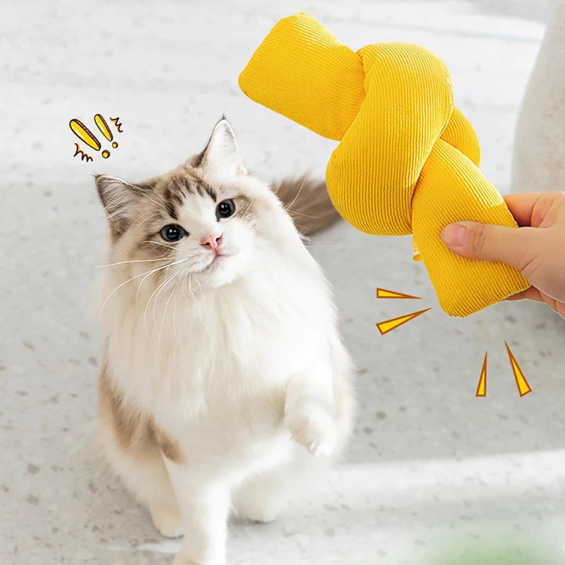 Cat Toy Funny Interactive Plush Sound Kitten Catnip Toys Indoor Teeth Cleaning Chewing - PeticaDeals