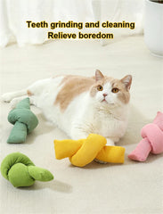 Cat Toy Funny Interactive Plush Sound Kitten Catnip Toys Indoor Teeth Cleaning Chewing - PeticaDeals