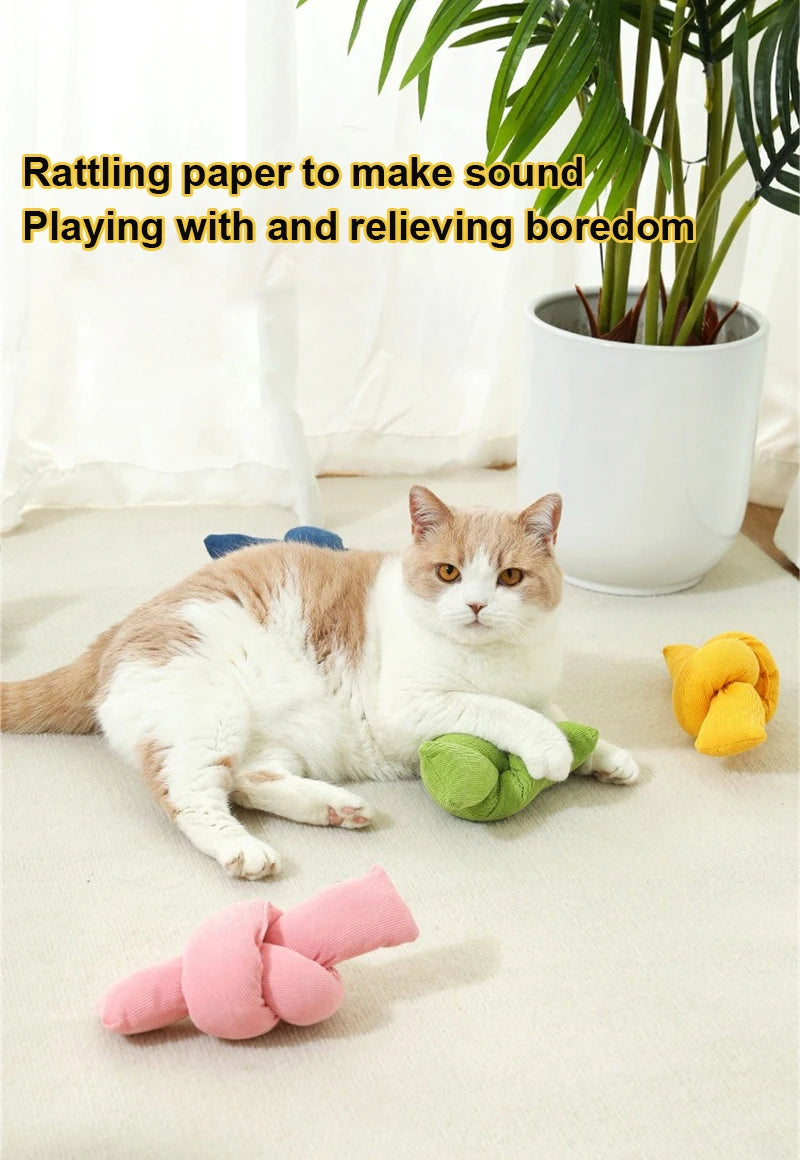 Cat Toy Funny Interactive Plush Sound Kitten Catnip Toys Indoor Teeth Cleaning Chewing - PeticaDeals
