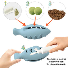 Cat Toy Interactive Silicone Fish Pet Toys For Kitten Teeth Cleaning - PeticaDeals