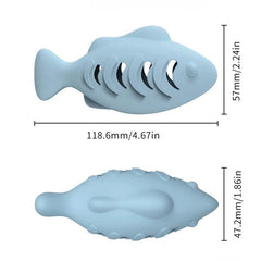 Cat Toy Interactive Silicone Fish Pet Toys For Kitten Teeth Cleaning - PeticaDeals