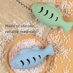Cat Toy Interactive Silicone Fish Pet Toys For Kitten Teeth Cleaning - PeticaDeals
