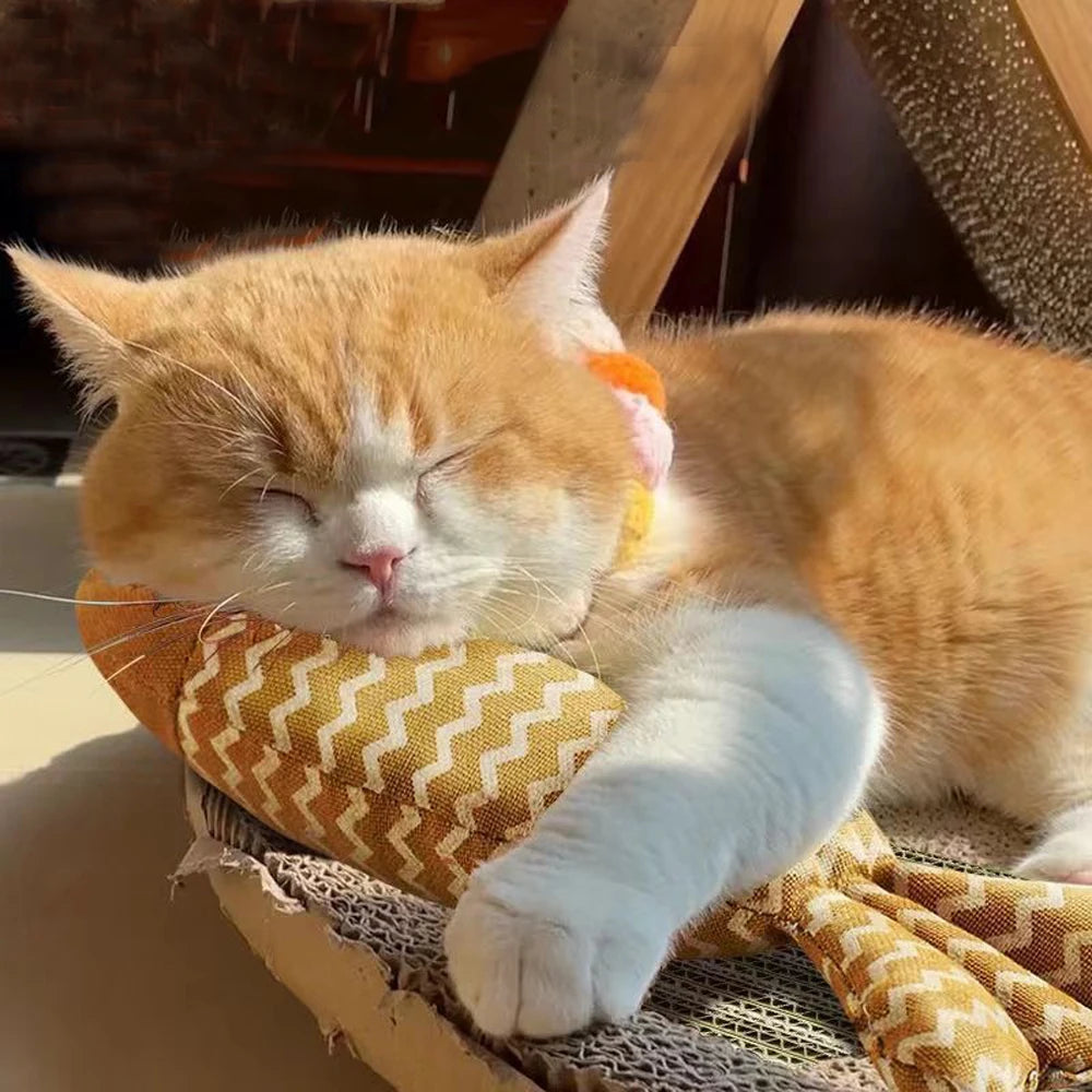 Cat Toys Linen Fish Pillows Self-hi Cat Mint Doll - PeticaDeals