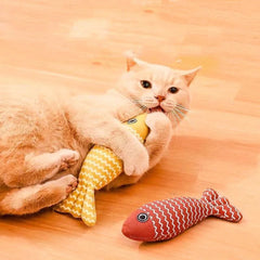 Cat Toys Linen Fish Pillows Self-hi Cat Mint Doll - PeticaDeals