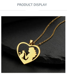 Cat and Hostess Pendant Necklaces for Women Stainless Steel Choker Fashion Jewelry - PeticaDeals