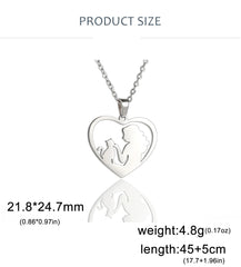 Cat and Hostess Pendant Necklaces for Women Stainless Steel Choker Fashion Jewelry - PeticaDeals