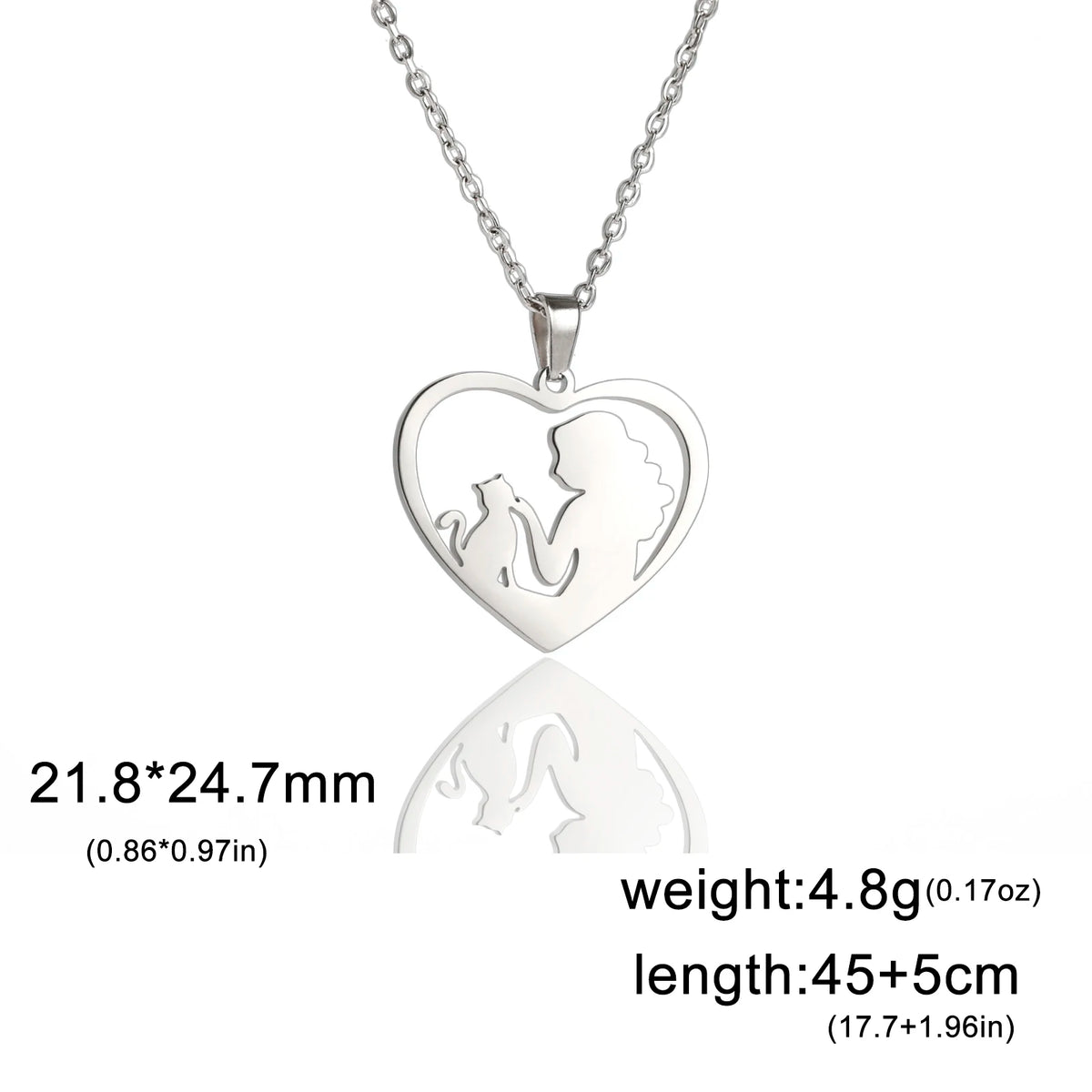 Cat and Hostess Pendant Necklaces for Women Stainless Steel Choker Fashion Jewelry - PeticaDeals