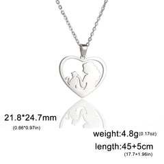 Cat and Hostess Pendant Necklaces for Women Stainless Steel Choker Fashion Jewelry - PeticaDeals