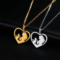 Cat and Hostess Pendant Necklaces for Women Stainless Steel Choker Fashion Jewelry - PeticaDeals