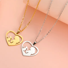 Cat and Hostess Pendant Necklaces for Women Stainless Steel Choker Fashion Jewelry - PeticaDeals