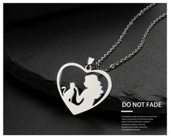 Cat and Hostess Pendant Necklaces for Women Stainless Steel Choker Fashion Jewelry - PeticaDeals