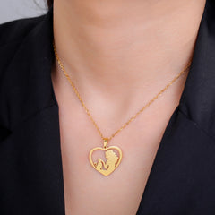Cat and Hostess Pendant Necklaces for Women Stainless Steel Choker Fashion Jewelry - PeticaDeals