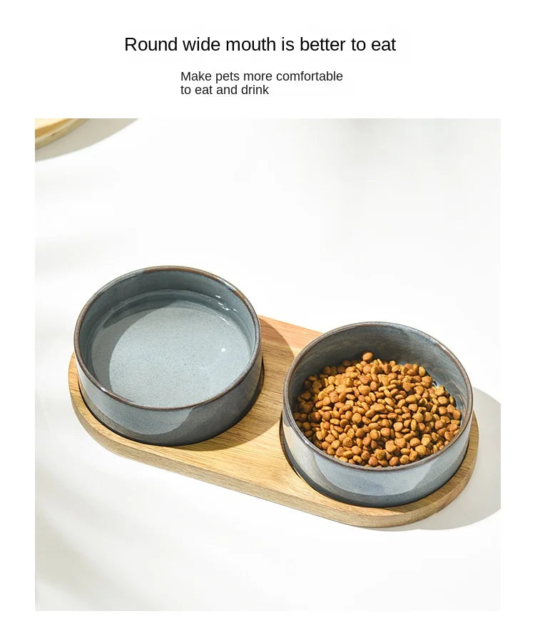Ceramic Pet Food Water Feeder -PeticaDeals