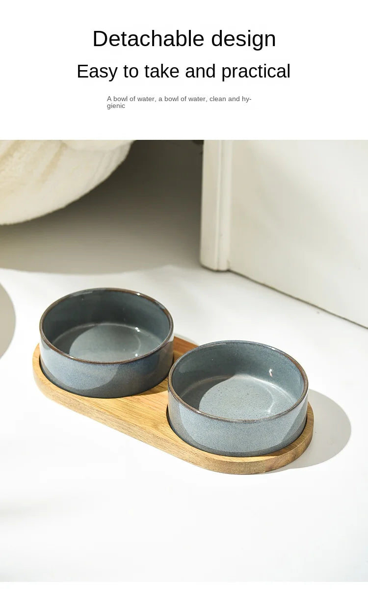 Ceramic Pet Food Water Feeder -PeticaDeals