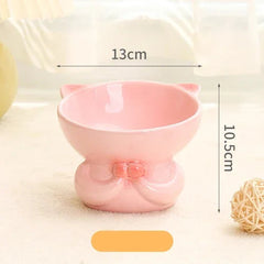 Ceramic Protection Lovely Fishtail Shaped Drinking Water Foodstuff Dog And Cat Bowl High Feet Tableware - PeticaDeals