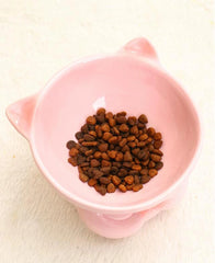 Ceramic Protection Lovely Fishtail Shaped Drinking Water Foodstuff Dog And Cat Bowl High Feet Tableware - PeticaDeals
