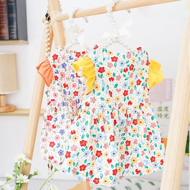 Clothes Summer Floral Dress For Dog & Cats - PeticaDeals